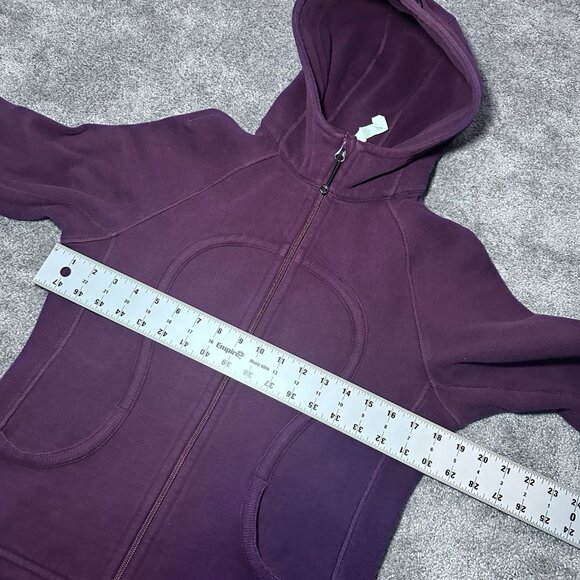Lululemon Scuba Hoodie Women’s Size 8 Burgundy Full Zip - Picture 6 of 8